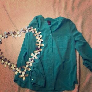 Teal blouse